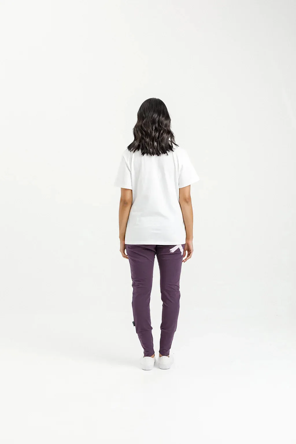 Apartment Pants -  Plum with pastel pink