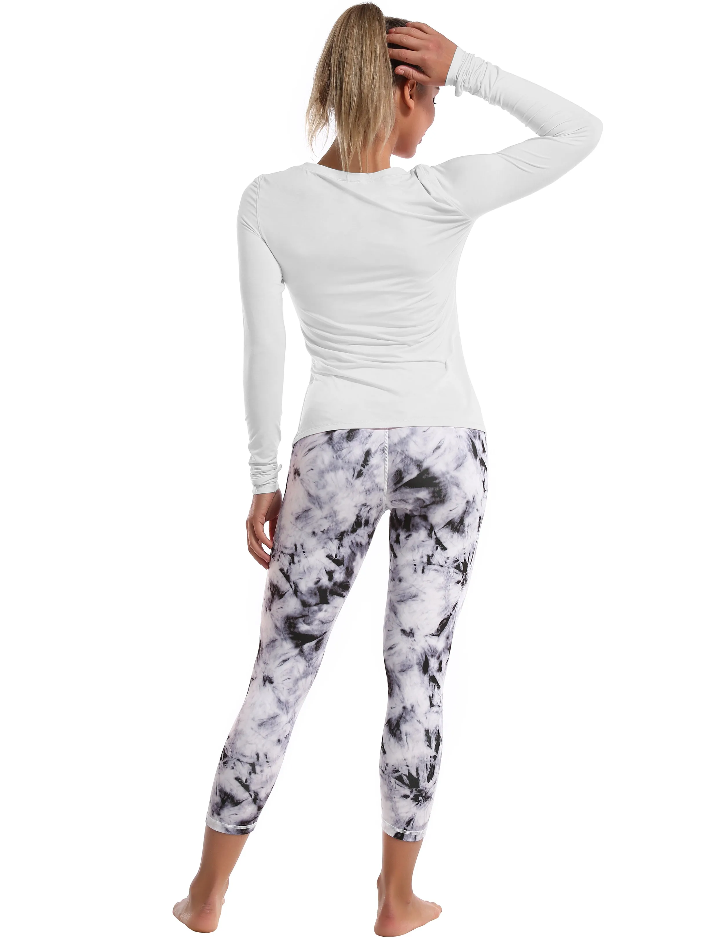 Athlete Long Sleeve Tops lightgray ins_Plus Size