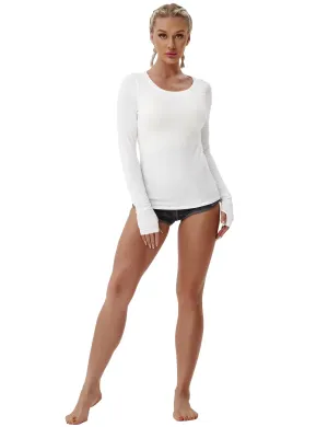 Athlete Long Sleeve Tops white_Plus Size
