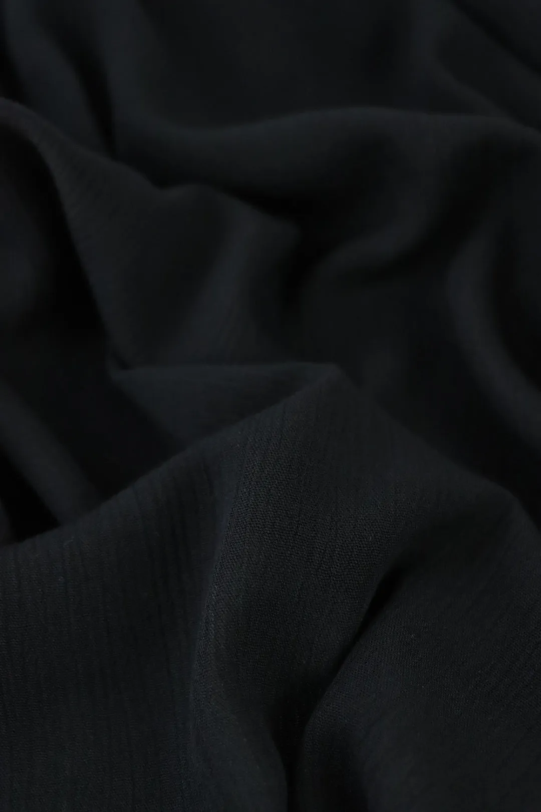 Black Rayon Crinkle