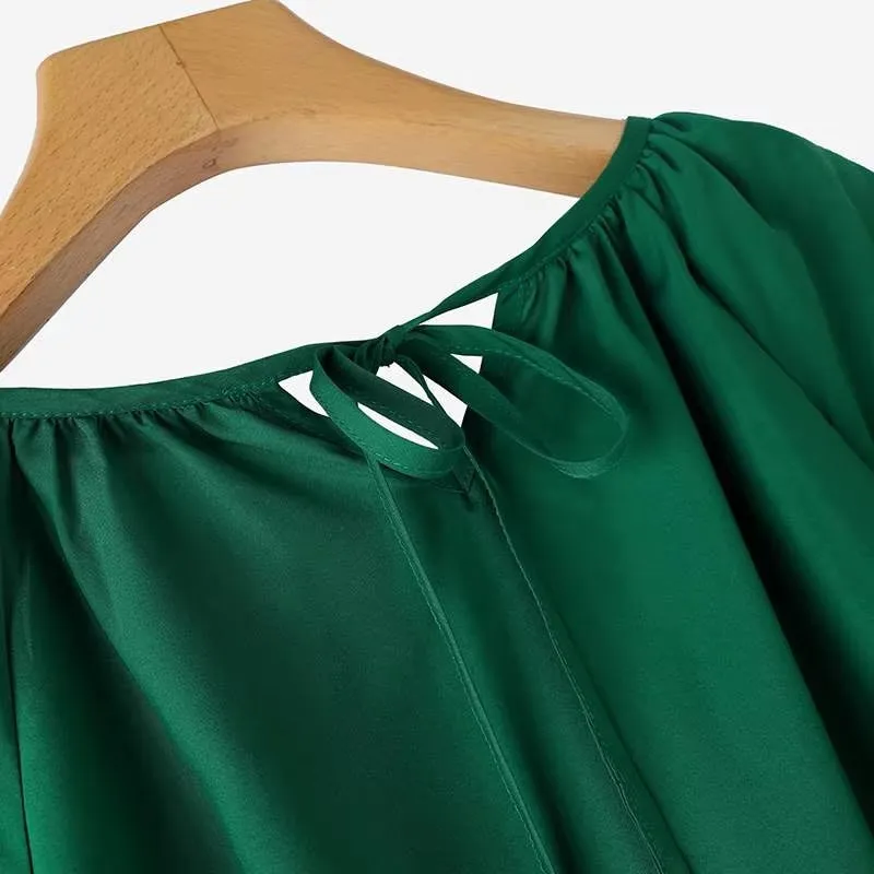 Breathable Casual Summer Ruffled Sleeve Blouse for Women