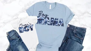 Camo Boy Mom Mama's Boy Matching Tops