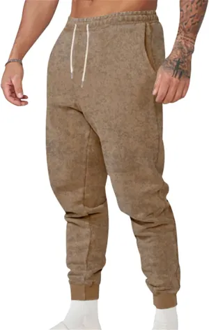 Casual Pants for Men Sports Wide Tube Leg Pants Elastic Mens Pants Slim Fit Spring Autumn