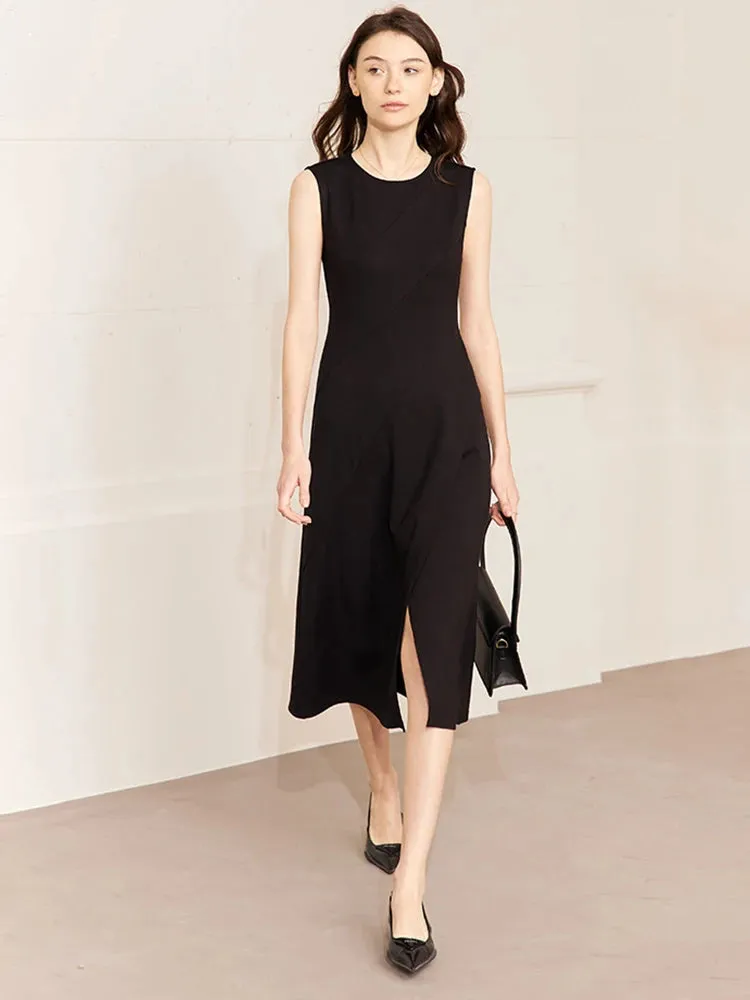 Chic Sleeveless Split Front Dress