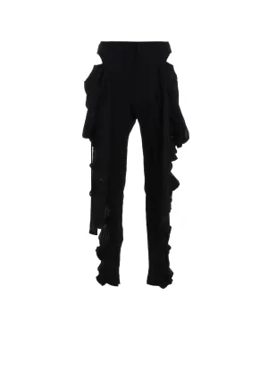 GAUZE RIBBON LACE-UP PANTS