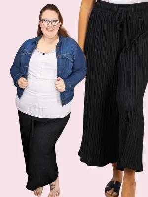 Hadley Crinkle Pleated Wide Leg Pants