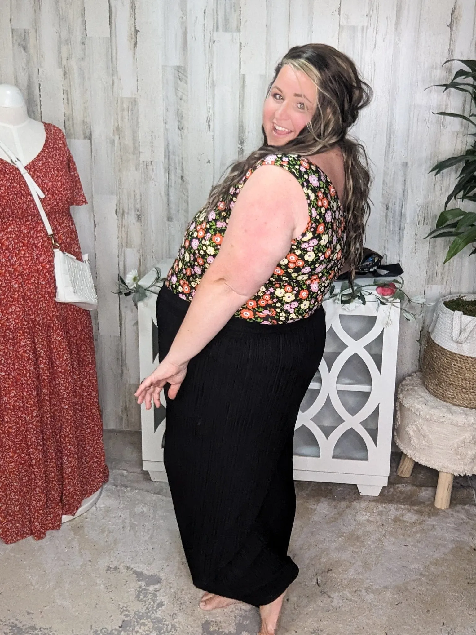 Hadley Crinkle Pleated Wide Leg Pants
