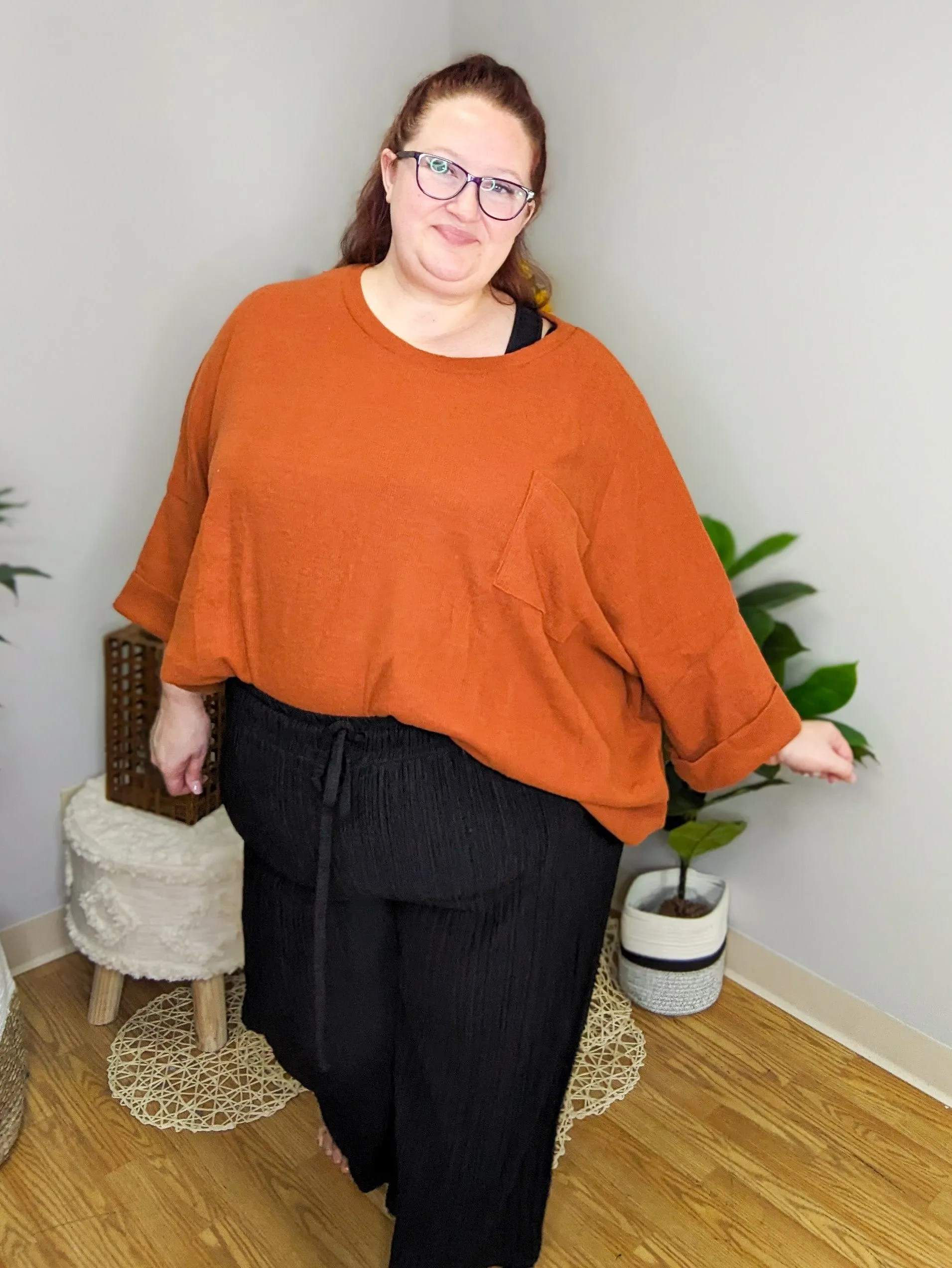 Hadley Crinkle Pleated Wide Leg Pants