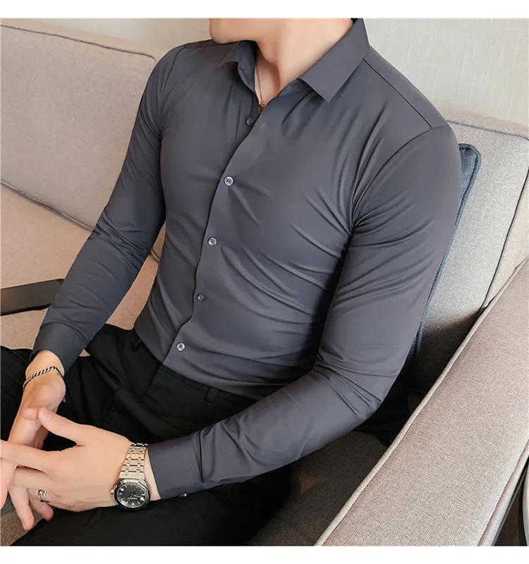High Elasticity Casual Business Formal Dress Shirts