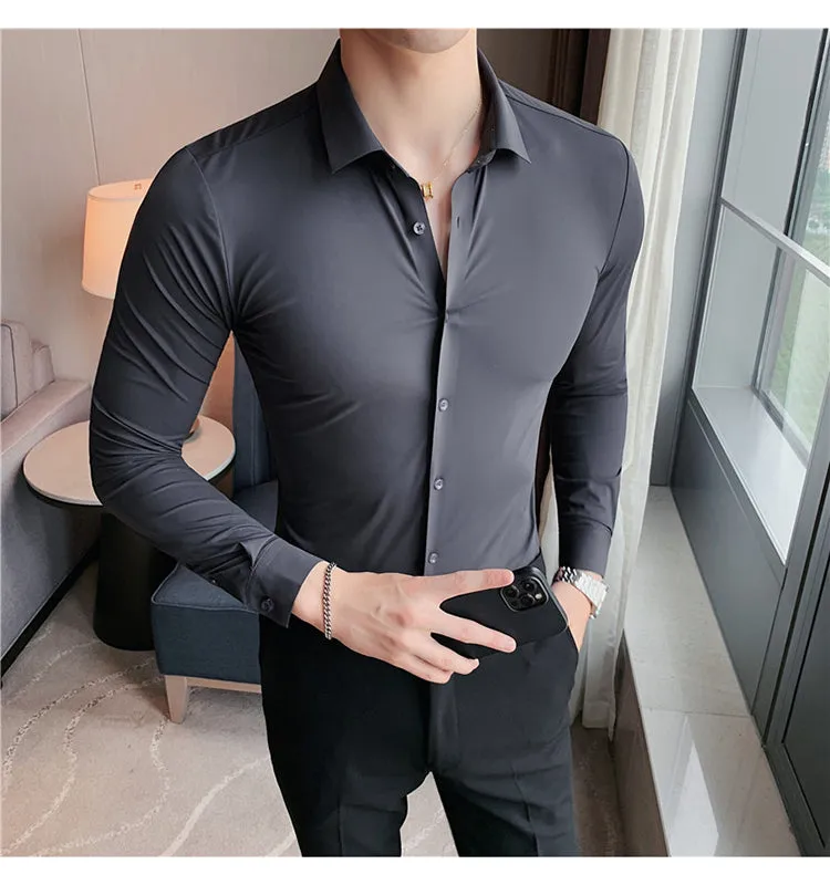 High Elasticity Casual Business Formal Dress Shirts