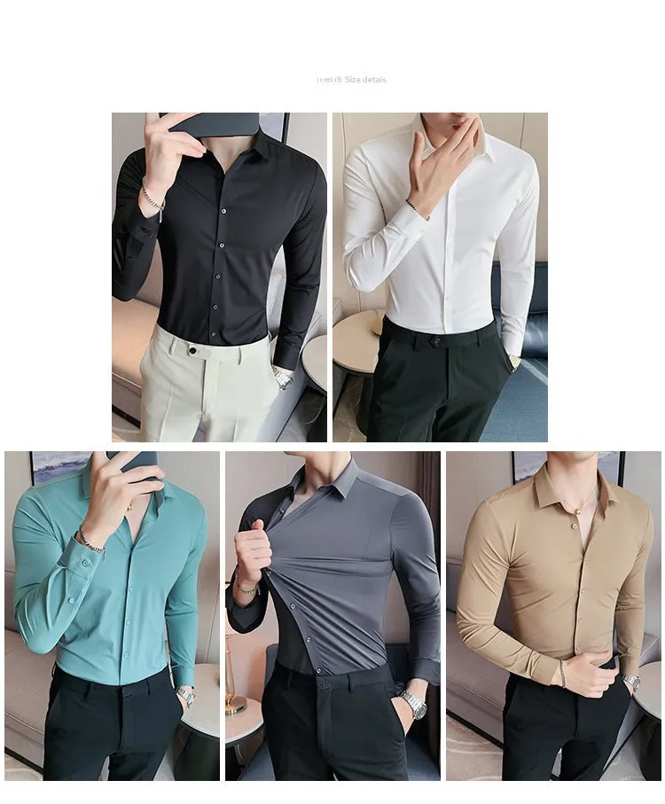 High Elasticity Casual Business Formal Dress Shirts