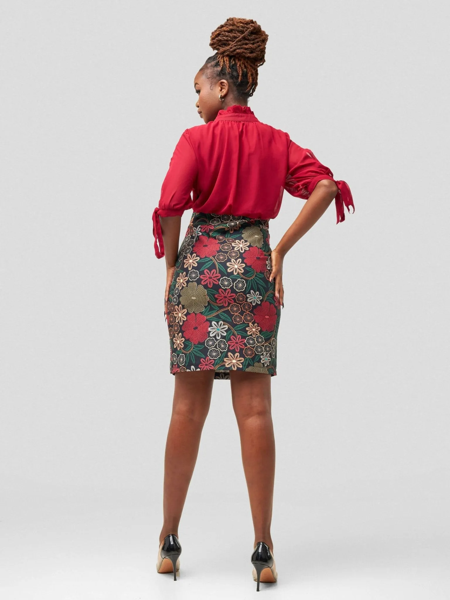 Immaculate Chic Floral Dress - Red