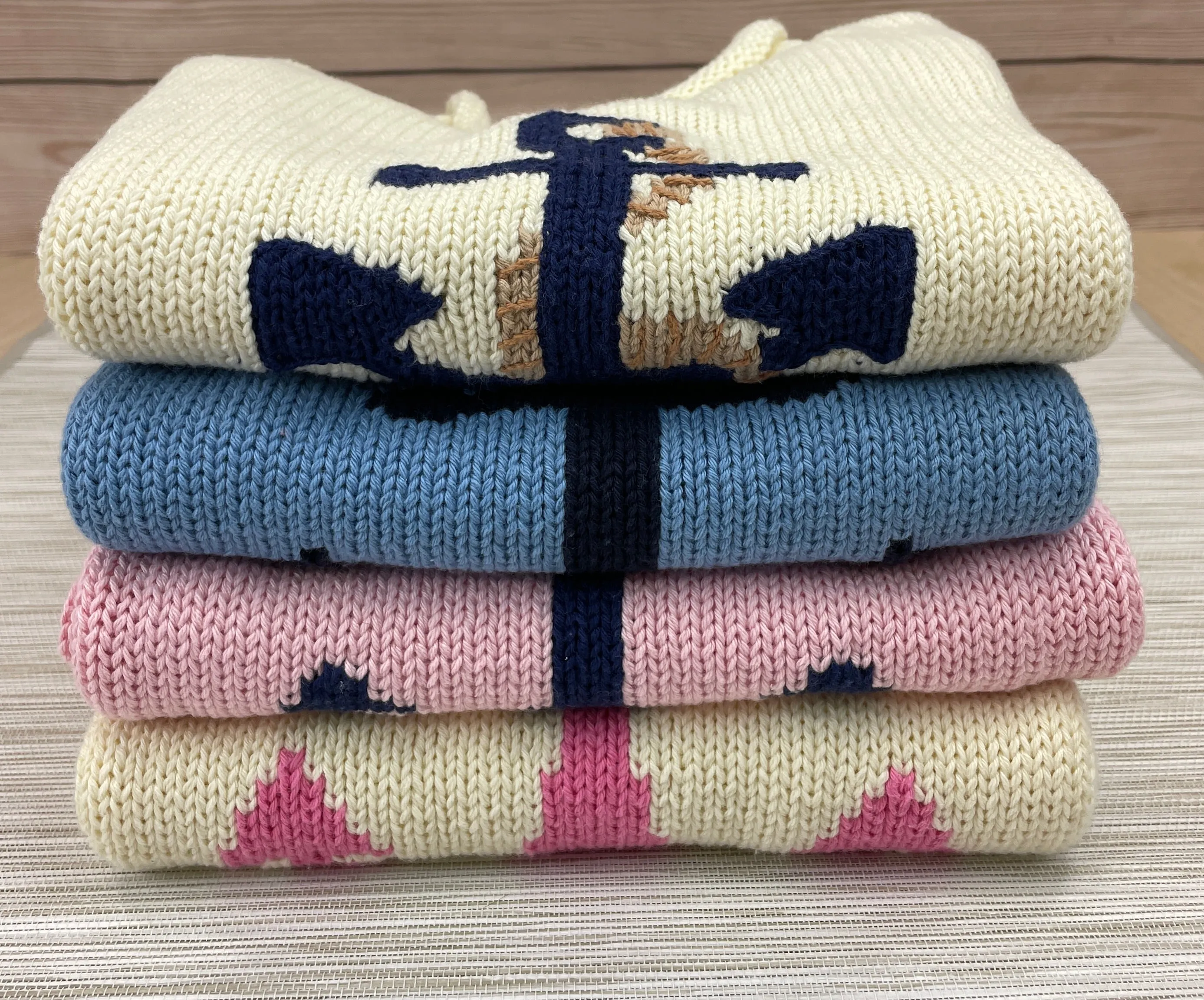 Ivory Anchor Rope Roll Neck Sweater