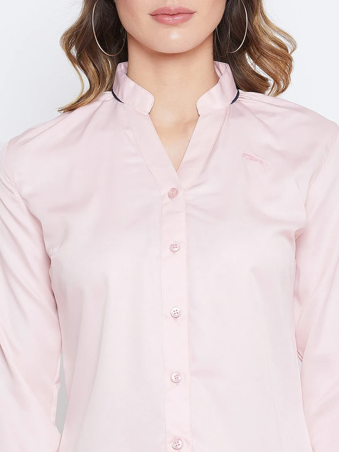 JUMP USA Women Pink Solid Casual Shirts