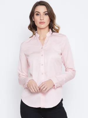 JUMP USA Women Pink Solid Casual Shirts