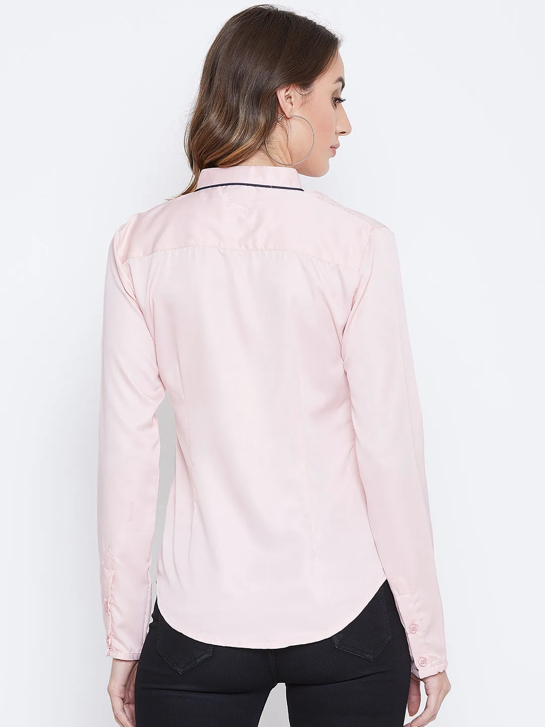 JUMP USA Women Pink Solid Casual Shirts