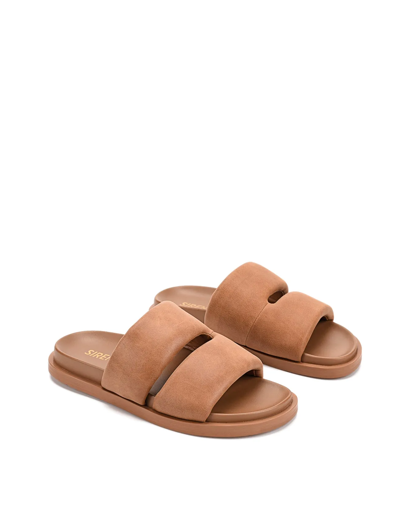 Lacey Footbed Sandals - Tan Leather