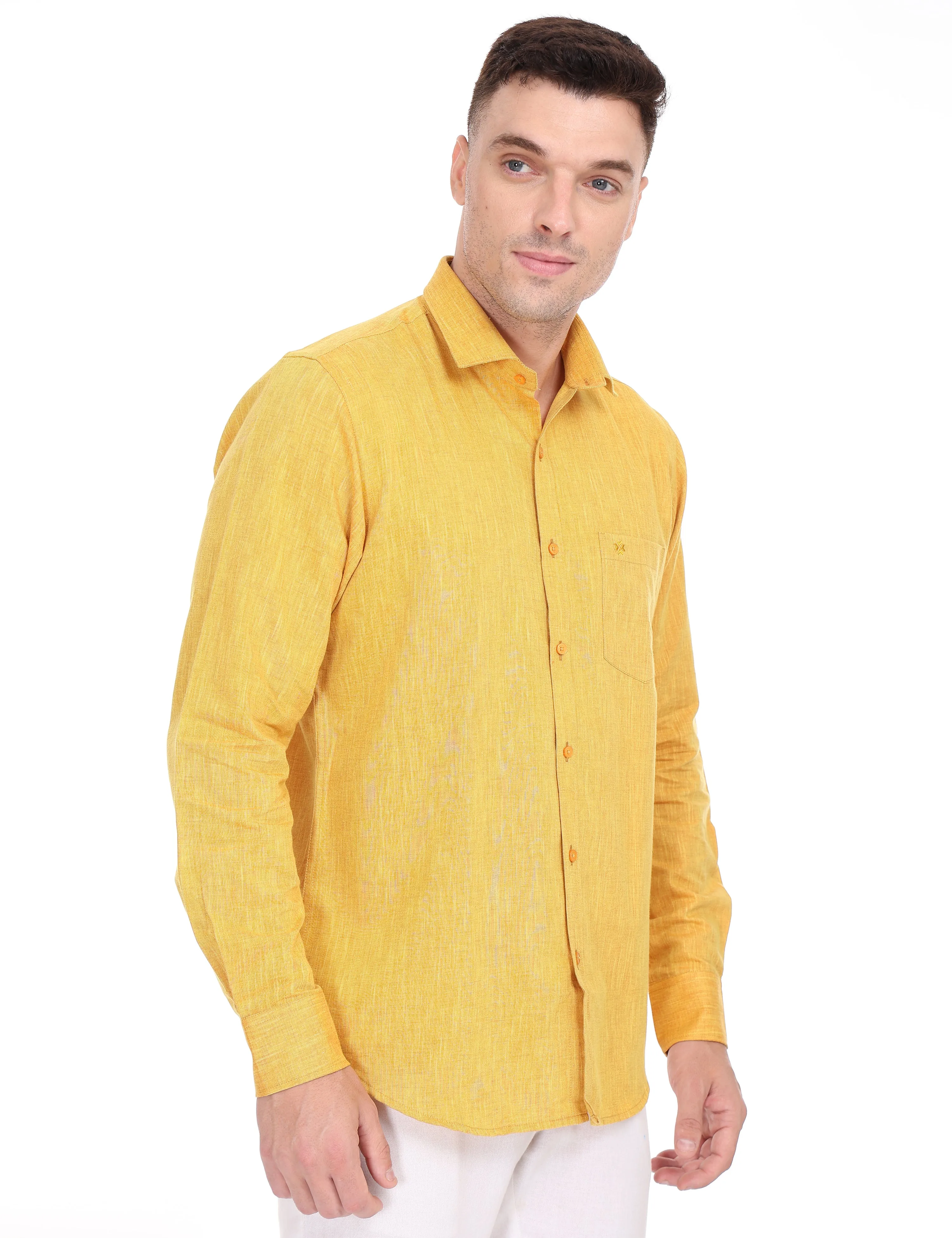 Linseed Cotton Colour Shirt Full Sleeve -17004