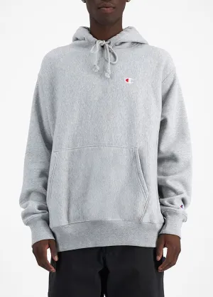 Men's Brand Logo Embroidered Hoodie,Light Grey