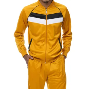 Men's Casual Tracksuit Set 2 Piece in Gold