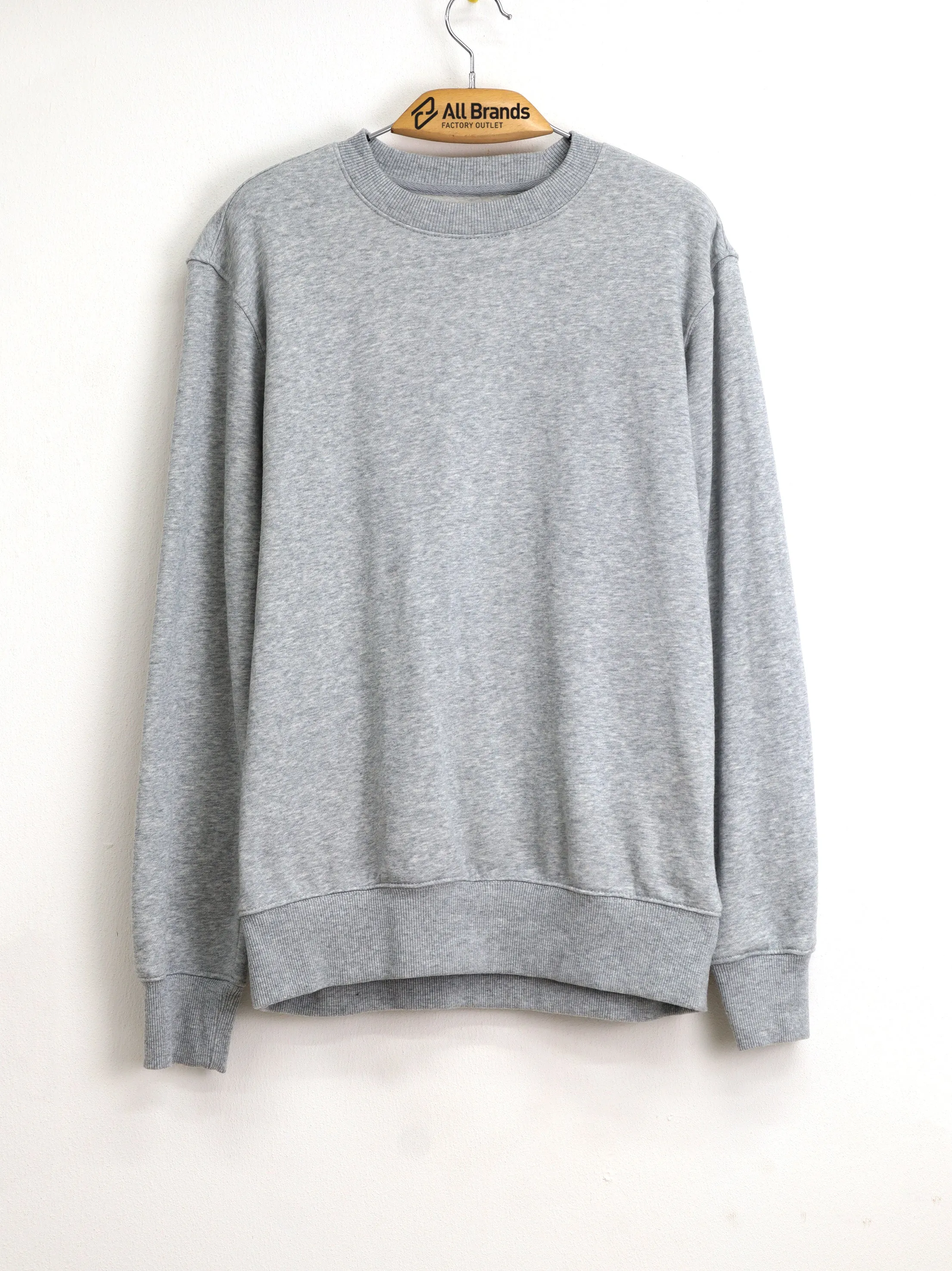Men's Plain Solid Sweater,Light Grey