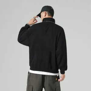 New Fashion Men's Polos Long Sleeve Solid Casual Polo Mens Clothing Oversized Fashion Streetwear Harajuku Polos Shirts
