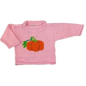 Pink Pumpkin Roll Neck Sweater