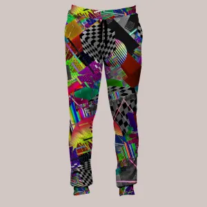 Psychedelic Joggers (UV/RGB, Eco-Friendly, Unisex, Fleece-Lined) | FLASHBACK