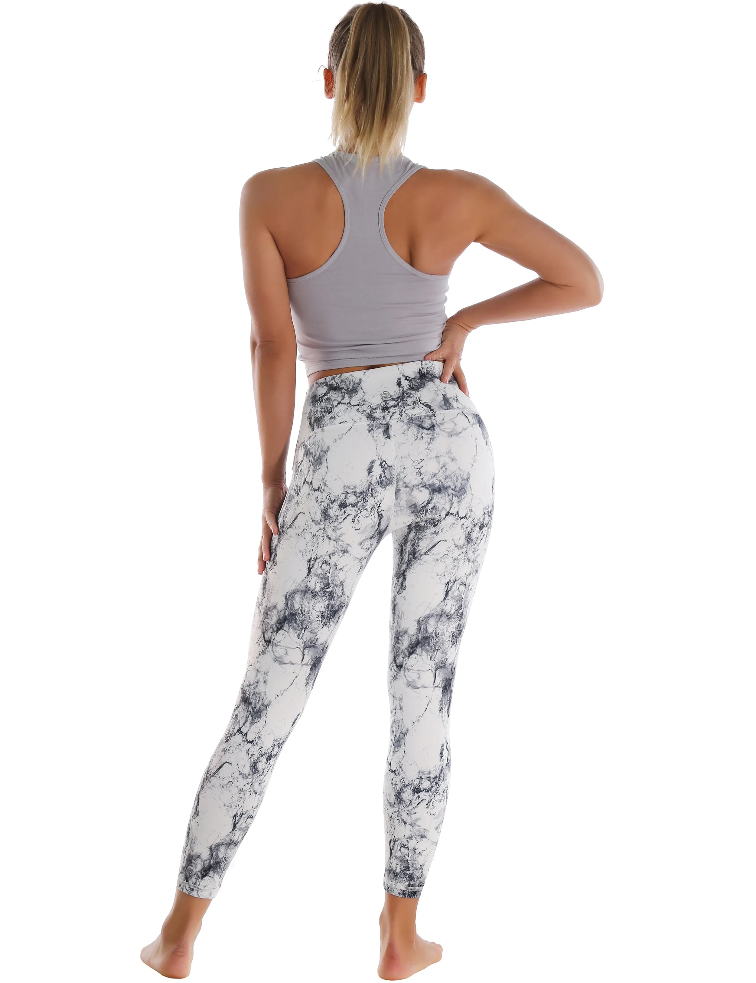 Racerback Athletic Crop Tank Tops heathergray_Tall Size