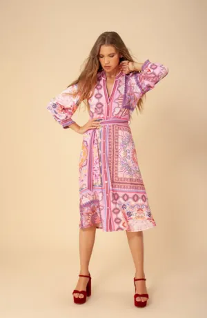 Short Sleeve Maxi Dress Pink