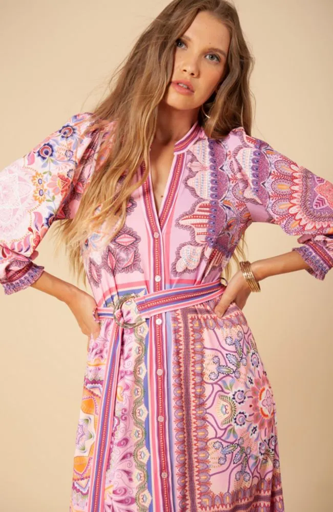 Short Sleeve Maxi Dress Pink