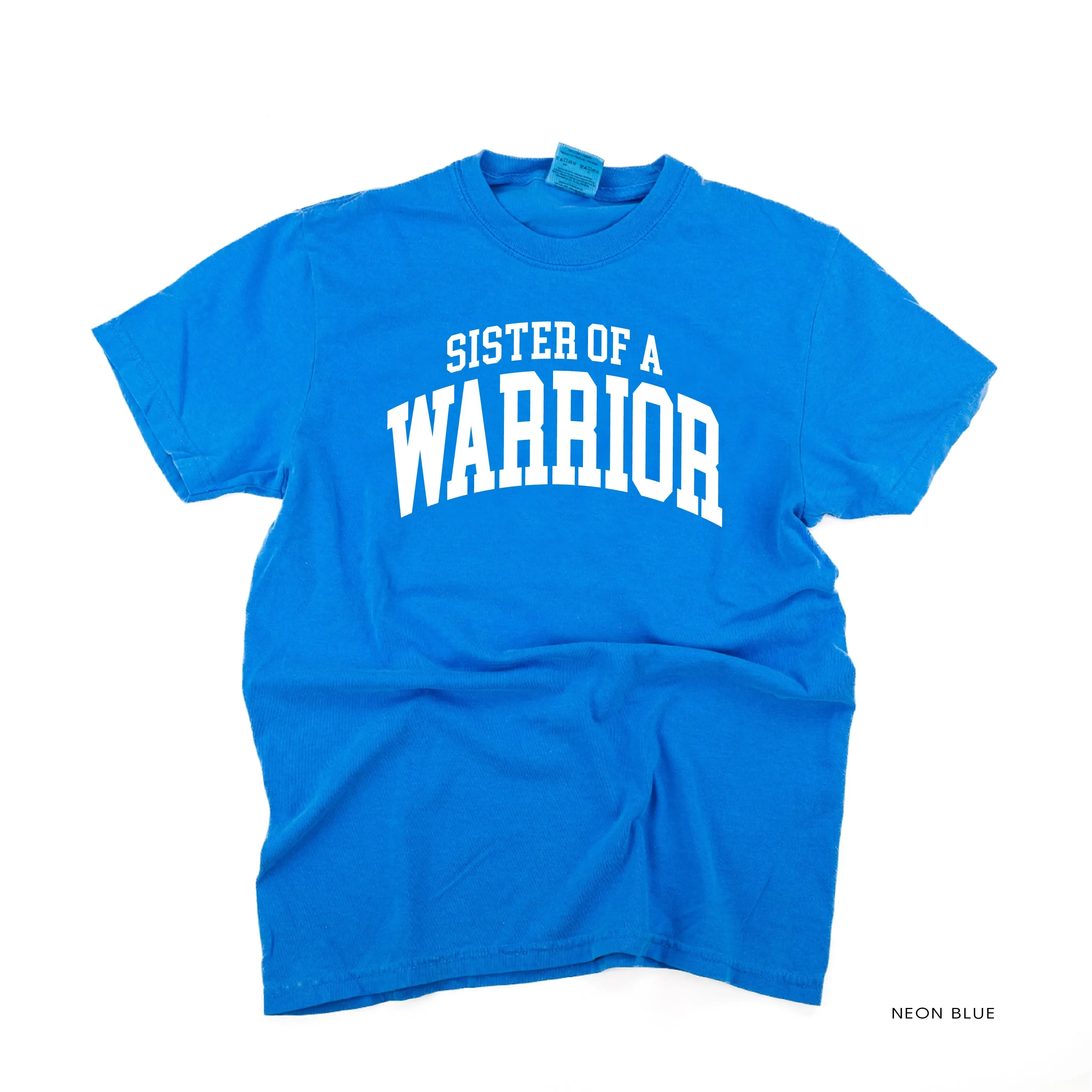Sister of a Warrior - Varsity - SHORT SLEEVE COMFORT COLORS TEE