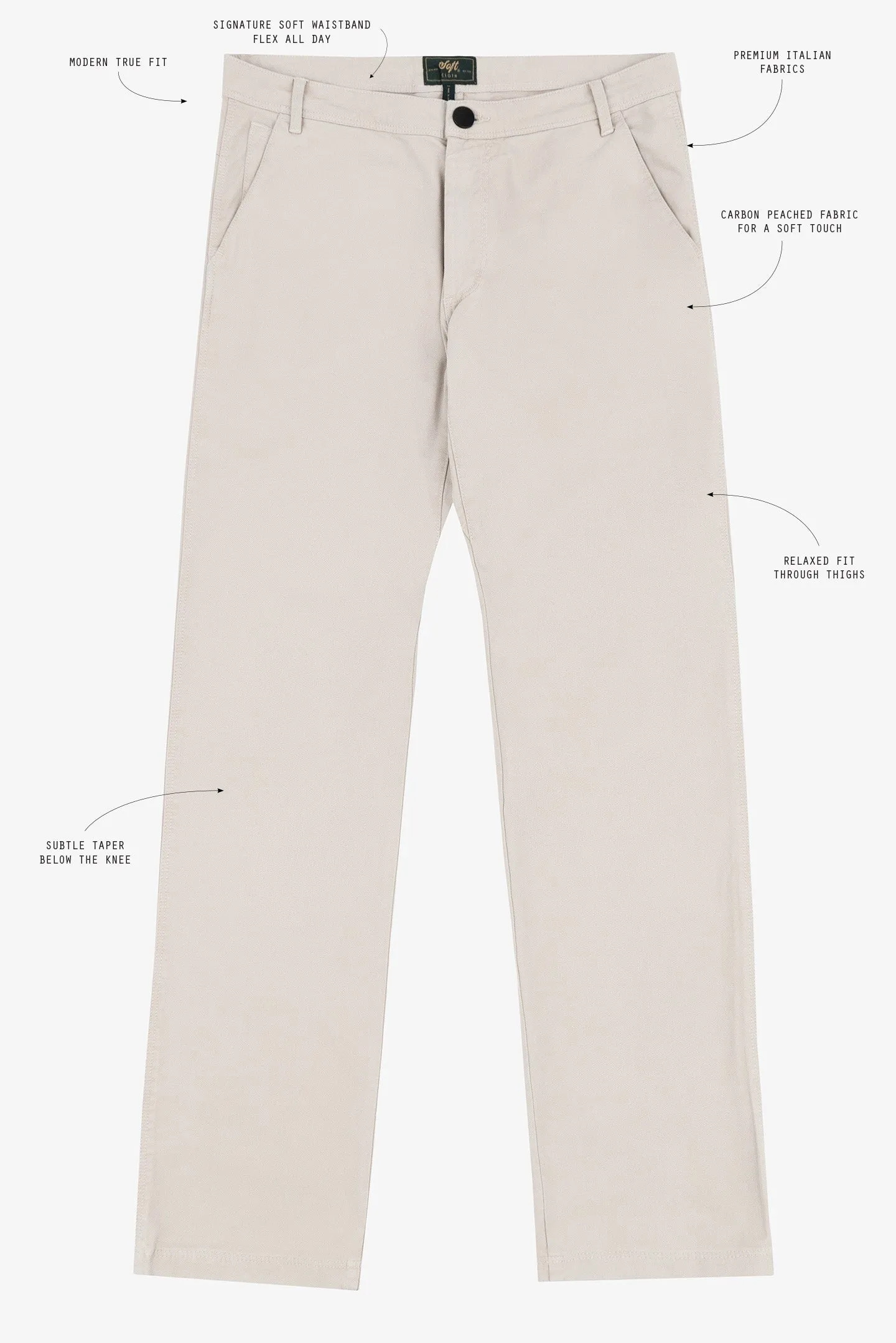 Soft Cloth Hybrid 5 Pocket Pant in Stretch Canvas - Natural