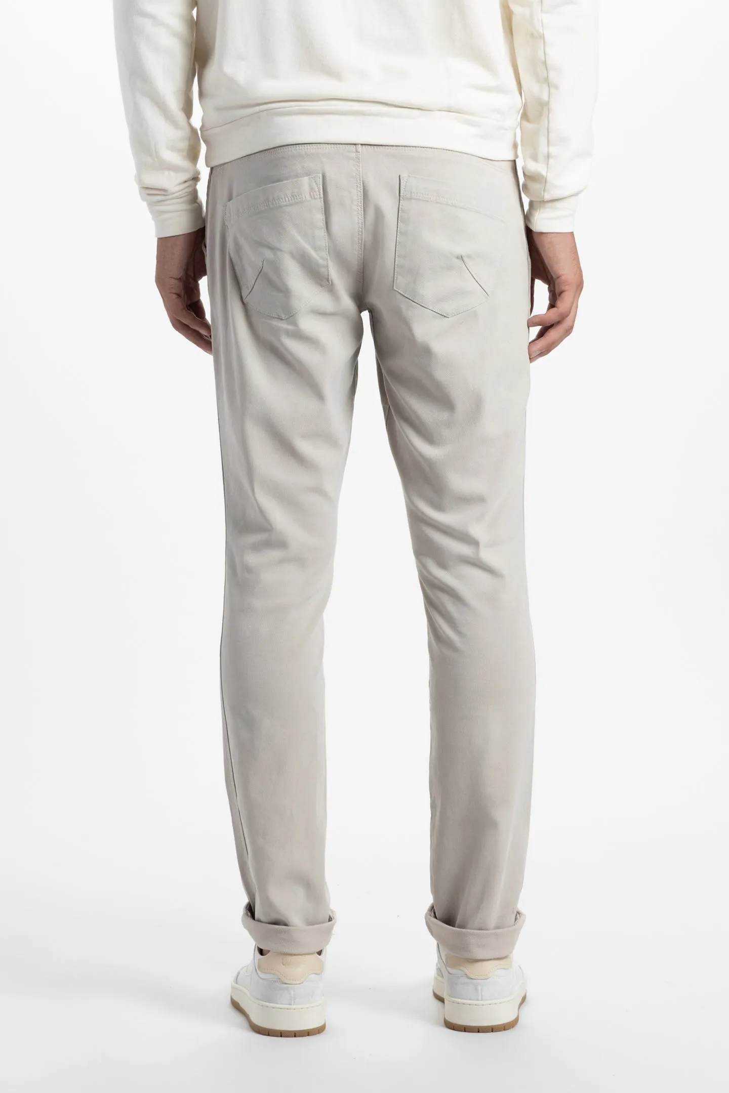 Soft Cloth Hybrid 5 Pocket Pant in Stretch Canvas - Natural