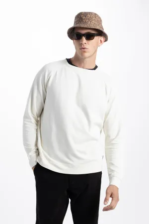 Soft Cloth Stingray Sweatshirt in Luxe Japanese Jersey - Natural