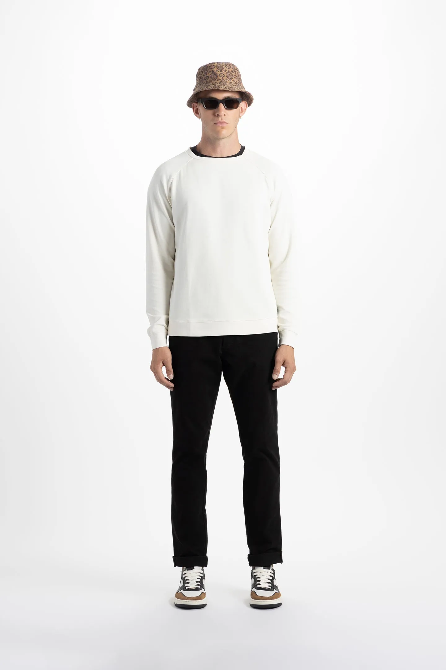 Soft Cloth Stingray Sweatshirt in Luxe Japanese Jersey - Natural