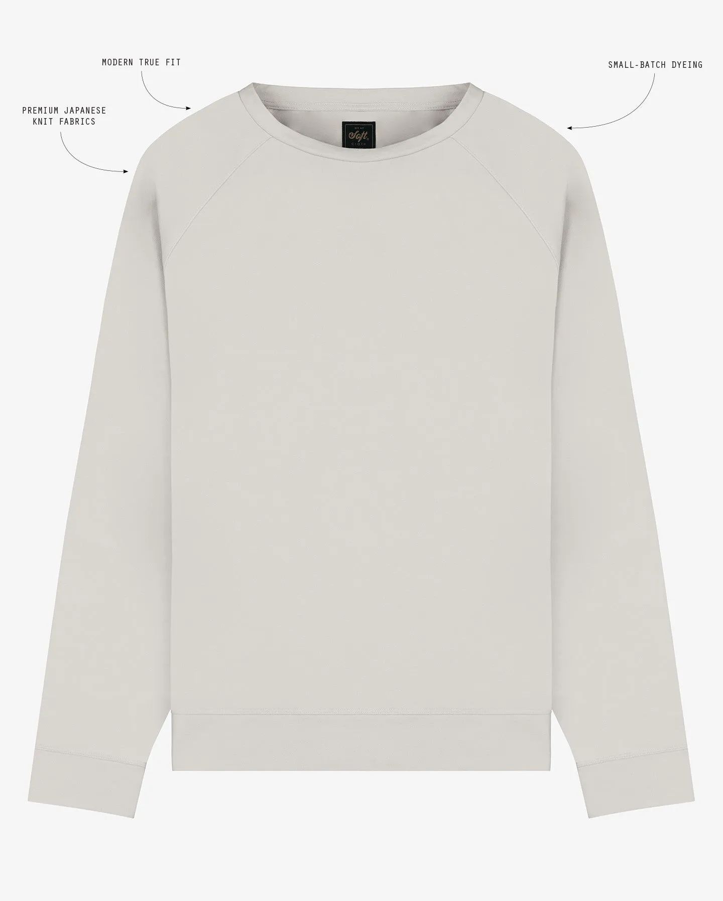 Soft Cloth Stingray Sweatshirt in Luxe Japanese Jersey - Natural