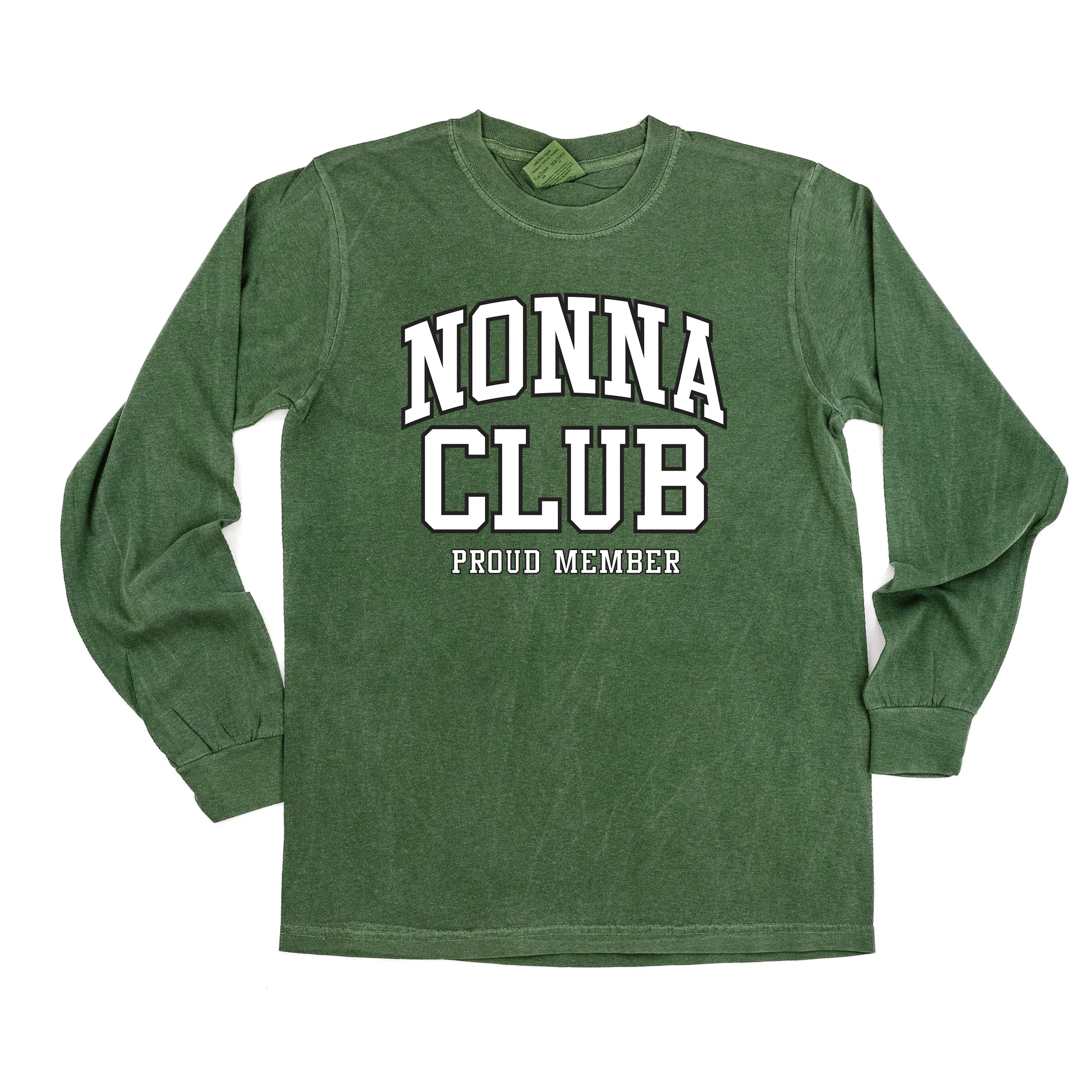 Varsity Style - NONNA Club - Proud Member - LONG SLEEVE COMFORT COLORS TEE