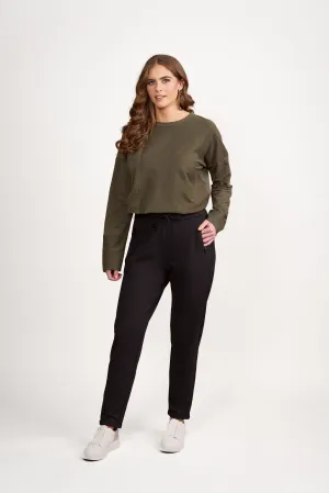 VASSALLI RELAXED LEG ANKLE GRAZER PANT
